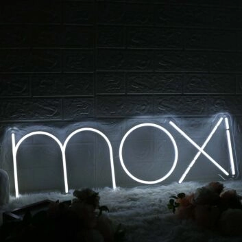 Moxi White Neon Sign