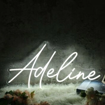 Adeline White Neon Sign