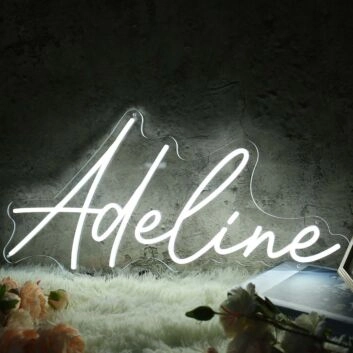 Adeline White Neon Sign