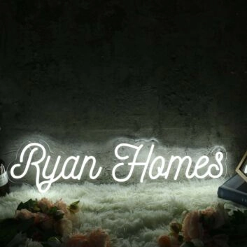 Ryan Homes White Neon Sign