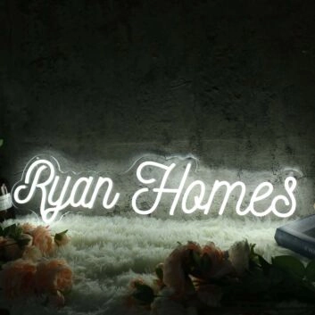 Ryan Homes White Neon Sign