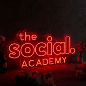 The Social Academy Red Neon Sign