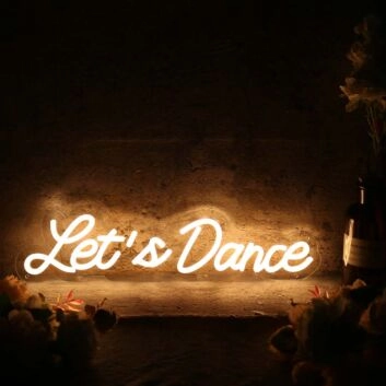 Let&#039;s Dance Yellow Custom Neon Sign