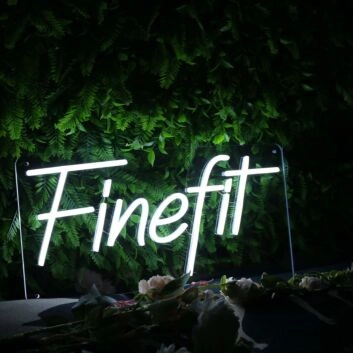 Finefit White Neon Sign