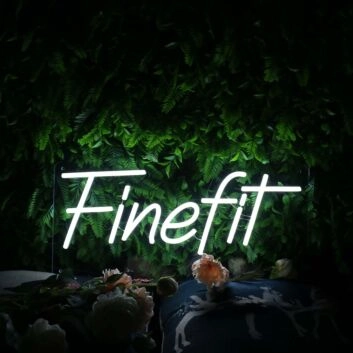 Finefit White Neon Sign