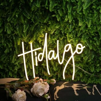 Hidalgo Yellow Neon Sign