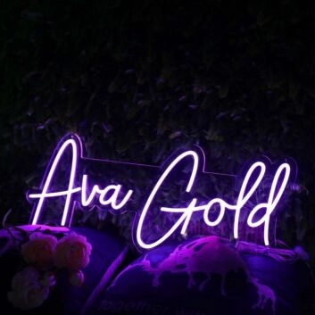 Ava Gold Purple Neon Sign