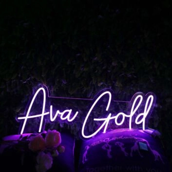 Ava Gold Purple Neon Sign