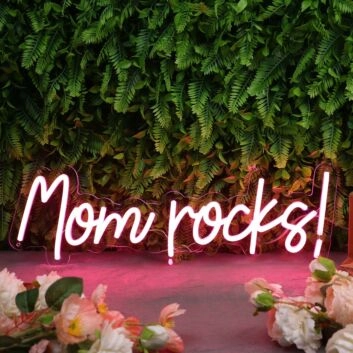 Mom Rocks Custom Neon Sign