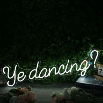 Ye Dancing White Neon Sign
