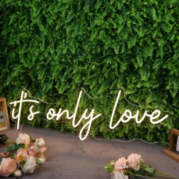 It&#039;s Only Love Yellow Neon Sign