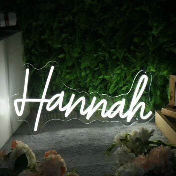 Hannah White Neon Sign