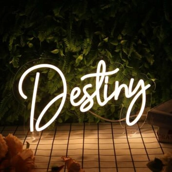 Destiny Yellow Neon Sign