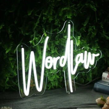 Worldlaw White Neon Sign