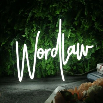 Worldlaw White Neon Sign