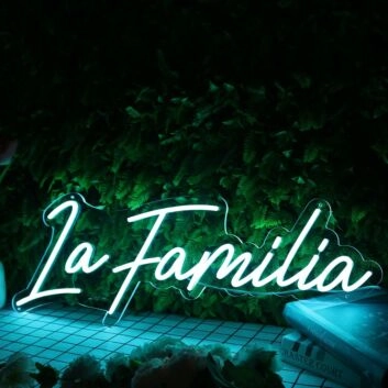 La Familia Blue Neon Sign