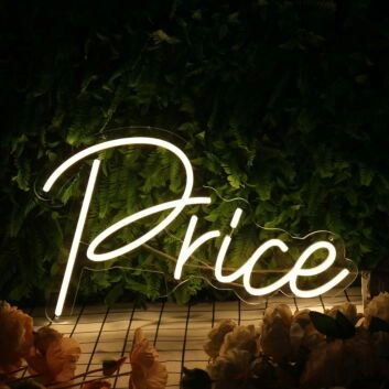 Price Yellow Neon Sign