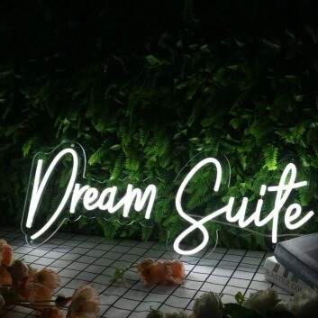 Dream Suite White Neon Sign