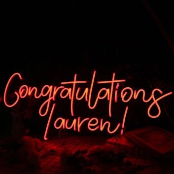 Congratulations Lauren Custom Neon Sign