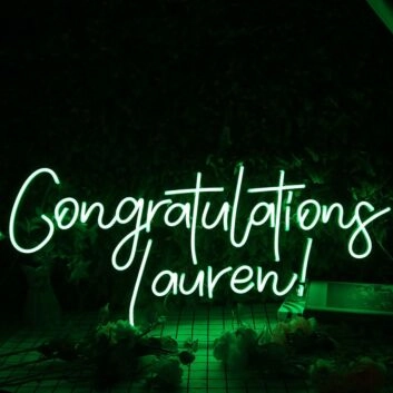 Congratulations Lauren Custom Neon Sign