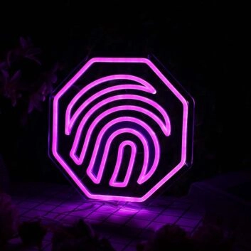 Fingerprint Purple Custom Neon Sign