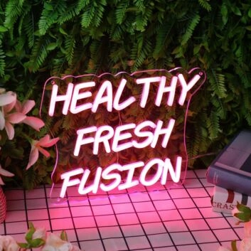 Healthy Fresh Fusion Red Custom Neon Sign