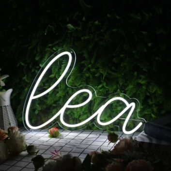 Lea White Neon Sign