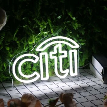 Citi White Custom Neon Sign