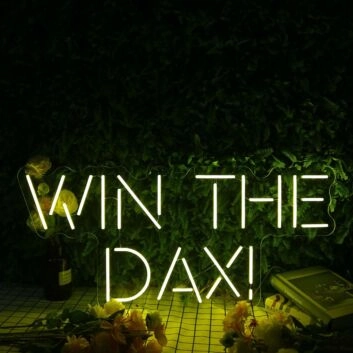 Win The Day yellow Custom Neon Sign