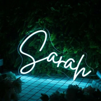 Sarah Blue Neon Sign