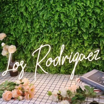 Los Rodrigaez Yellow Neon Sign