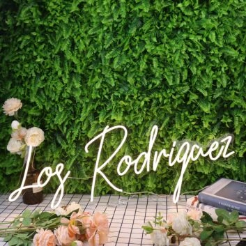 Los Rodrigaez Yellow Neon Sign