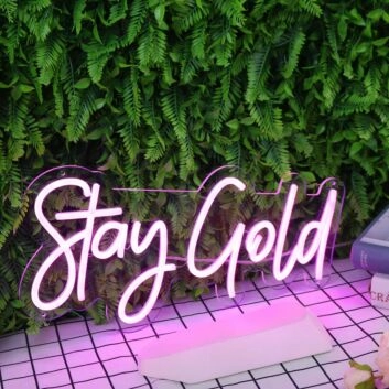 Stay Gold Purple Neon Sign