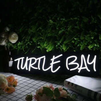 Turtle Bar White Neon Sign