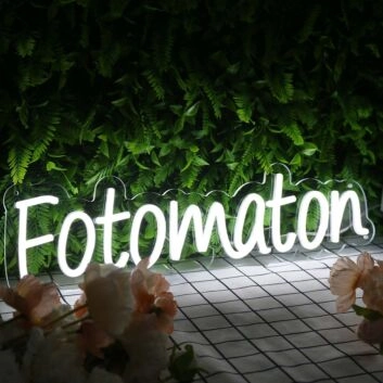 Fotomaton White Neon Sign