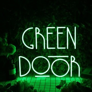 Green Door Neon Sign