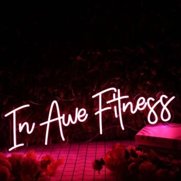 In Awe Fitness Red Neon Sign