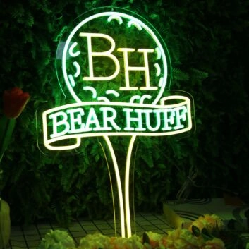 Bear Huff Custom Neon Sign