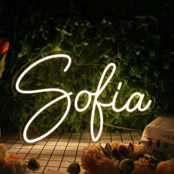 Sofia Yellow Neon Sign