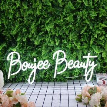 Boujee Beauty White Neon Sign