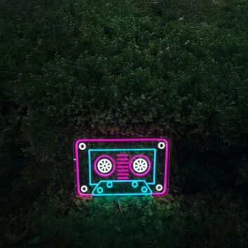 Cassette Tape Neon Sign