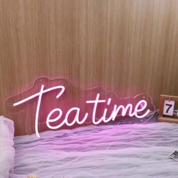 Teatime Purple Neon Sign