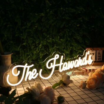 The Howard&#039;s Yellow Neon Sign