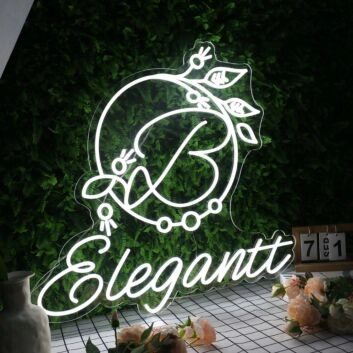 Elegantt White Custom Neon Sign