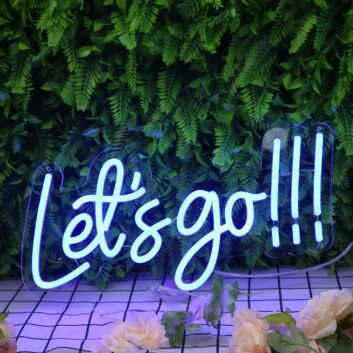 Let's Go Blue Neon Sign