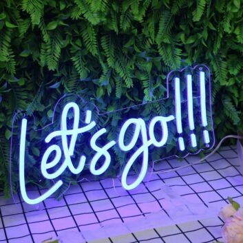 Let&#039;s Go Blue Neon Sign