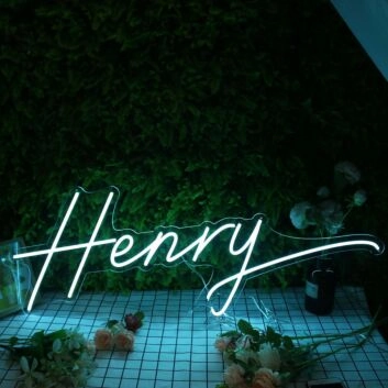 Henry Blue Neon Sign