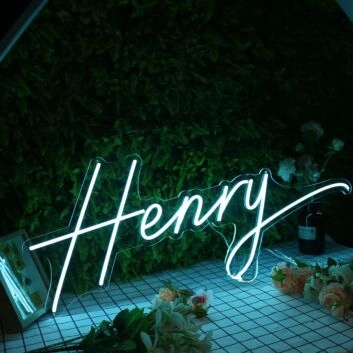 Henry Blue Neon Sign