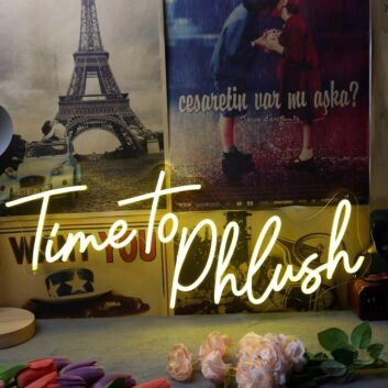 Time To Phlush Yellow Neon Sign