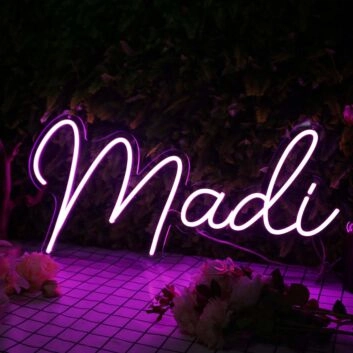 Madi Purple Neon Sign